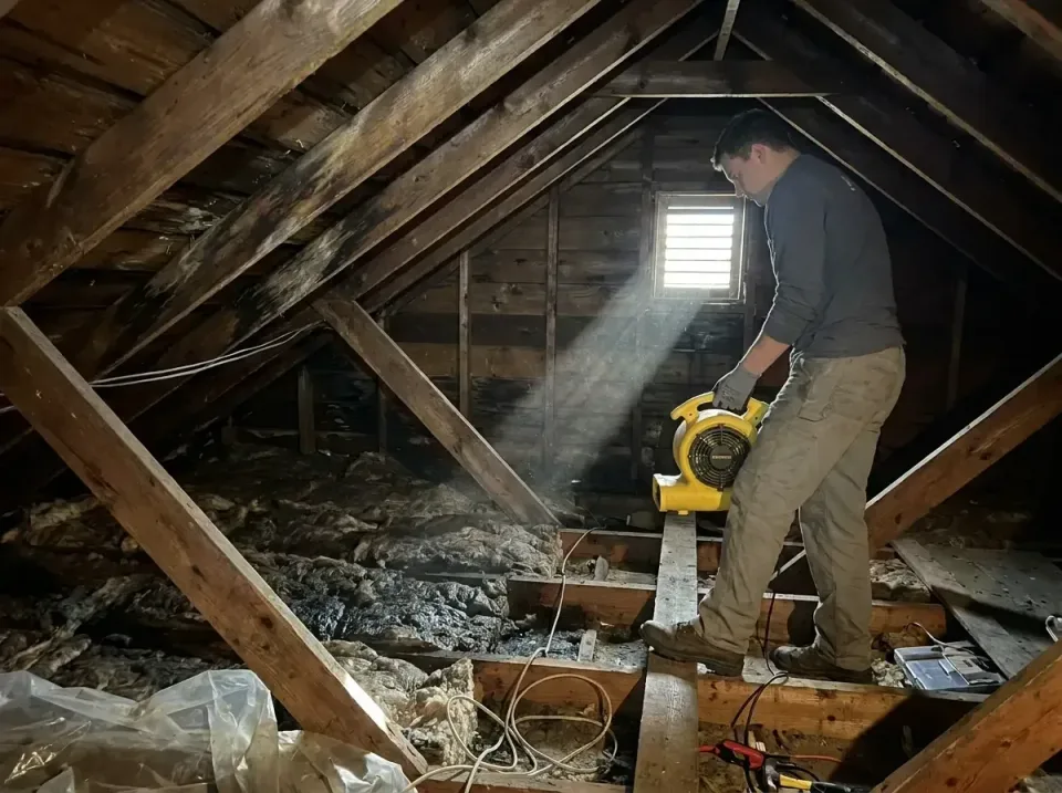 attic-water-damage-drying-proc-007 — frequently asked questions, Emergency Water Extraction & 24/7 Flood Response in Clairto…